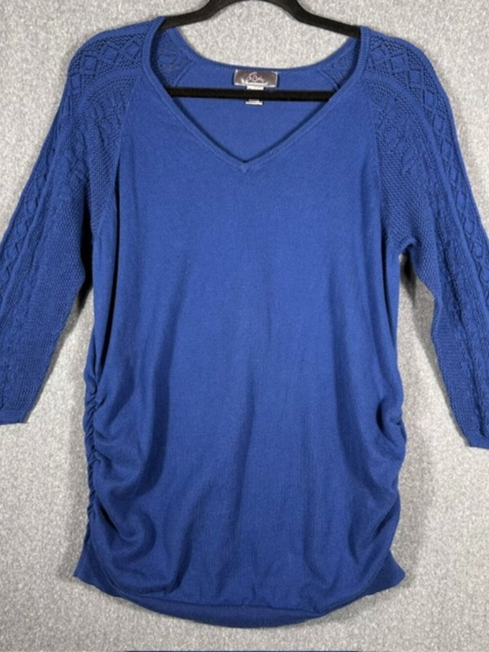 Oh Baby by Motherhood Sweater Womens Sz Large Navy Blue Maternity Lightweight